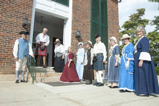 Members of Centre Church in Mount Mourne will dress in costumes Sept. 27, when they celebrate the church’s 250th anniversary. From left are Ian Robb, Russ Gavitt, Roseanne Mitchell, Joe Mitchell, Shirley Wagers, Chris Brotherton, Abby Brotherton, Lee Ann Jenkins and Nancy Gavitt. David Boraks  Read more here: http://www.charlotteobserver.com/news/local/community/lake-norman-mooresville/article36370839.html#storylink=cpy