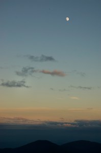 Moon over the mountains, at Wildacres. (©2008 David Boraks)