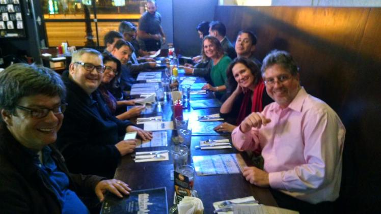 Night on the town with #LION15 compadres, at the Burger Bar Chicago, S. Michigan Ave. Cheers! (David Boraks photo)
