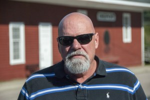 Davidson real estate agent and musician Rusty Knox  is leading opposition to the Town Hall redevelopment. He started a Facebook group called "Paradise Lost." (David Boraks photo)