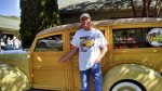 Tom Cotter with his 1939 Ford Woody Wagon at the 2015 Woody Party. (David Boraks photo)