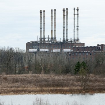 Duke Energy has retired the coal-burning power plant at Riverbend, on Mountain Island Lake. (David Boraks photo)
