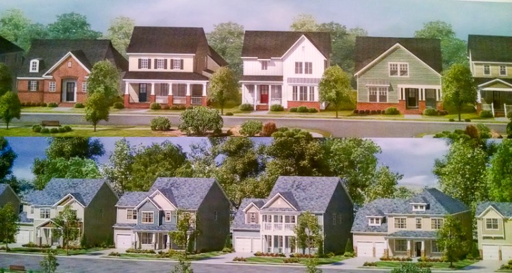 Lennar showed drawings of what the WestBranch single-family homes might look like. 