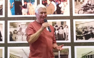 Former publisher Rolfe Neill addressed the crowd. (David Boraks photo)