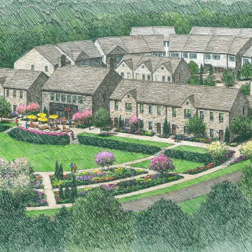 Artist's rendering of the proposed Antiquity Woods, off South Street.