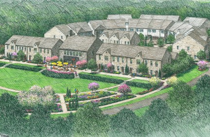 Artist's rendering of the proposed Antiquity Woods, off South Street.