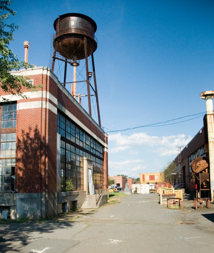 ATCO plans to redevelop the old factory complex off Statesville Road. (David Boraks/WFAE)