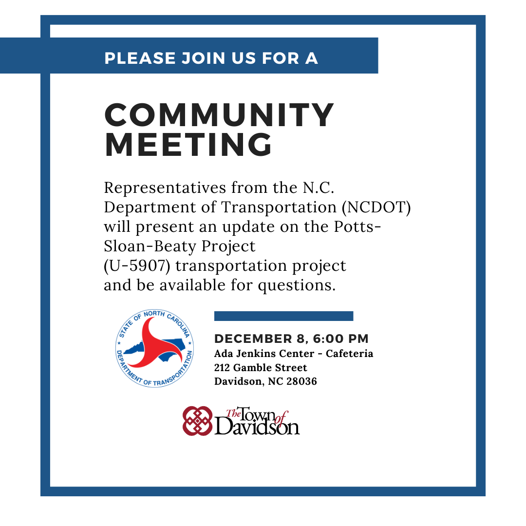 Community meeting flier about Dec. 8 NCDOT meeting. 